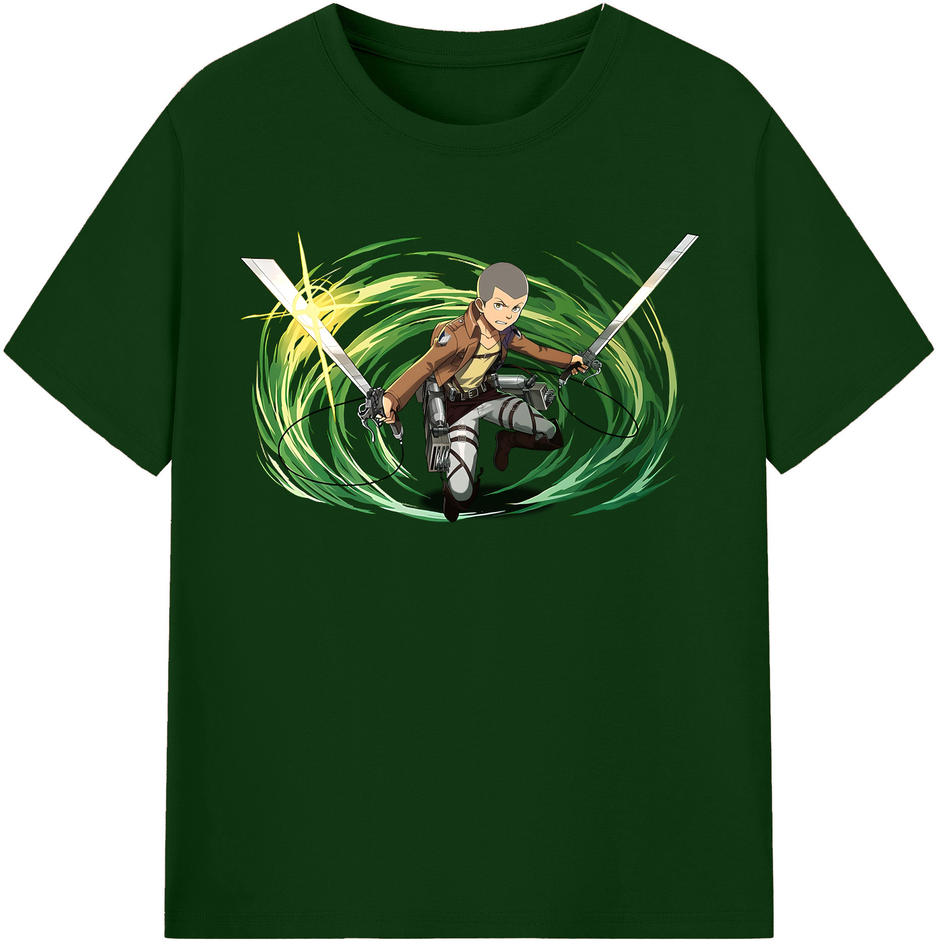（画像用） 進撃の巨人 コニー·スプリンガー Attack on Titan Connie Springer 綿100％半袖Tシャツ（フロントプリント）